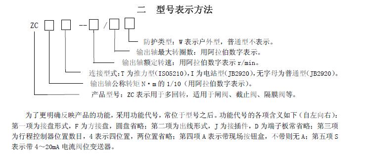 zc45-18/20閥門電動裝置說明書、接線圖